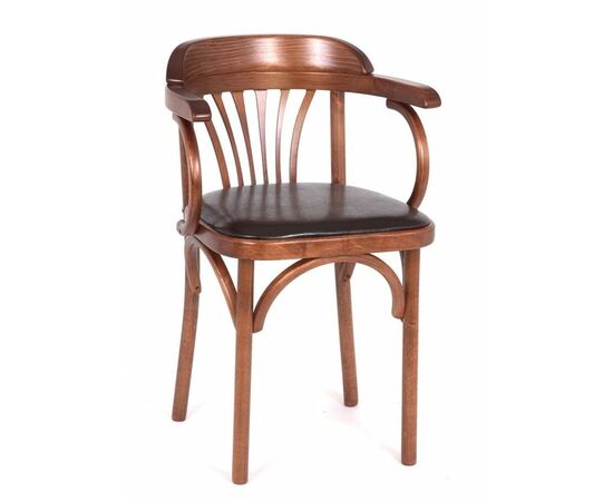 Стул Венский мягкий (средний тон, кожзам коричневый), изображение 3 | Интернет магазин мебели и декора LifeDekor