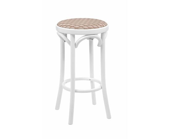 Табурет барный 650 Венский мягкий (белая эмаль, ткань 1 beige), изображение 3 | Интернет магазин мебели и декора LifeDekor