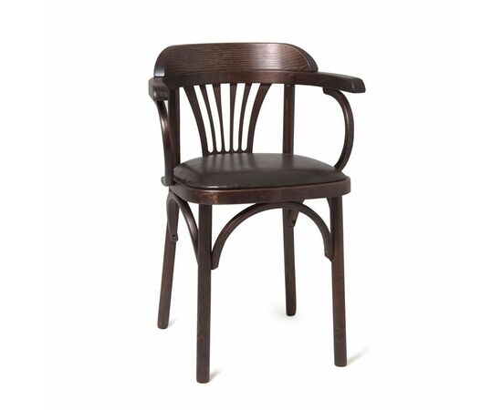 Стул Михаэль венский мягкий (темный тон, экокожа коричневая), изображение 2 | Интернет магазин мебели и декора LifeDekor