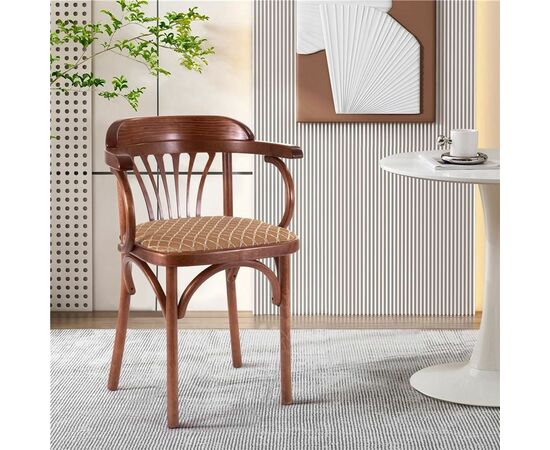 Стул Михаэль венский мягкий (средний тон, ткань 2 caramel) | Интернет магазин мебели и декора LifeDekor