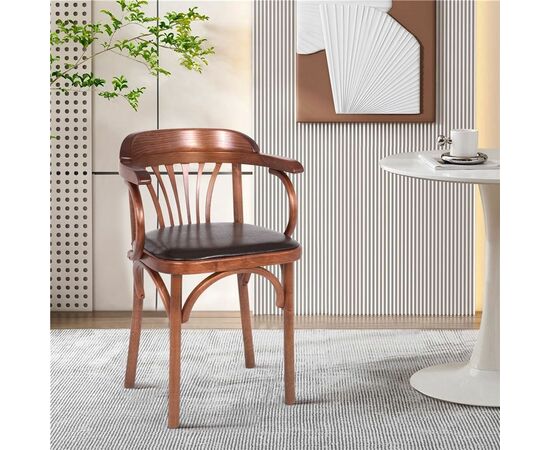 Стул Венский мягкий (средний тон, кожзам коричневый) | Интернет магазин мебели и декора LifeDekor