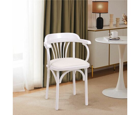Стул Венский мягкий (эмаль белая, экокожа белая) | Интернет магазин мебели и декора LifeDekor