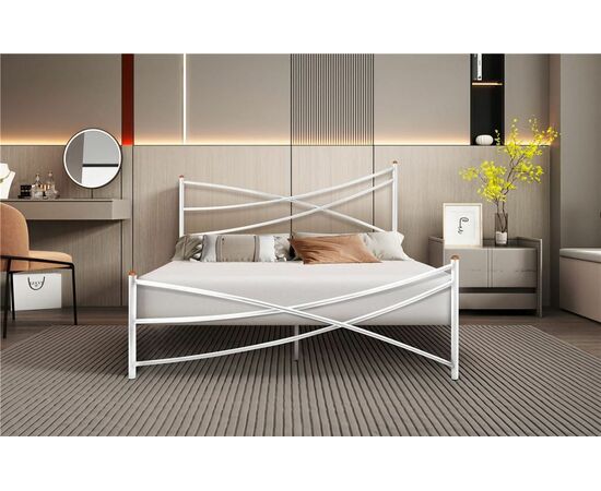Кровать Лиана (160х200/металлическое основание) Белый, изображение 2 | Интернет магазин мебели и декора LifeDekor