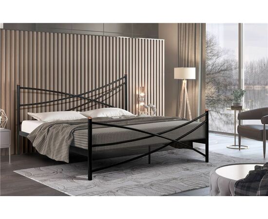Кровать Лиана (140х200/металлическое основание) Черный | Интернет магазин мебели и декора LifeDekor