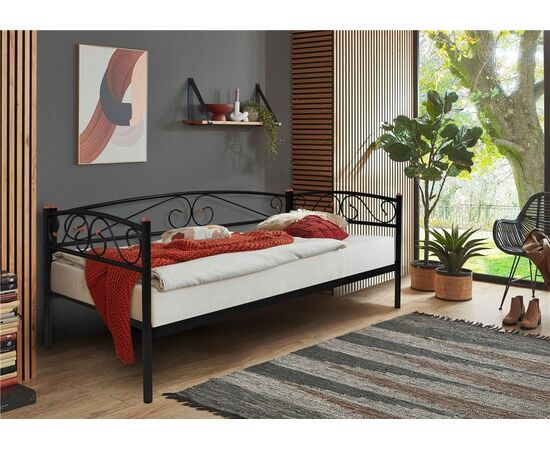 Кушетка Оптима Люкс (90х200/металлическое основание) Черный | Интернет магазин мебели и декора LifeDekor