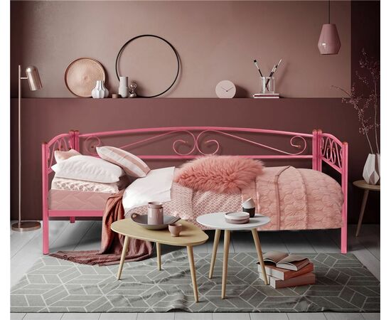 Кушетка Оптима Люкс (90х200/металлическое основание) Розовый | Интернет магазин мебели и декора LifeDekor