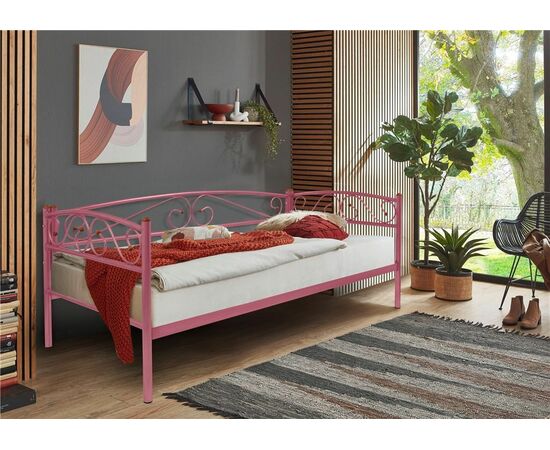 Кушетка Оптима Люкс (90х200/металлическое основание) Розовый, изображение 2 | Интернет магазин мебели и декора LifeDekor