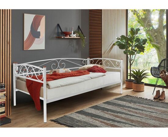 Кушетка Оптима Люкс (90х200/металлическое основание) Белый, изображение 2 | Интернет магазин мебели и декора LifeDekor