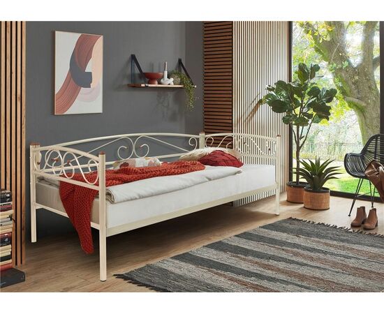 Кушетка Оптима Люкс (90х200/металлическое основание) Бежевый, изображение 2 | Интернет магазин мебели и декора LifeDekor