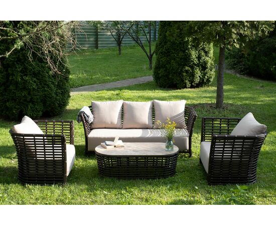 "Валенсия" лаунж-зона из искусственного ротанга, цвет бронзовый, изображение 2 | Интернет магазин мебели и декора LifeDekor