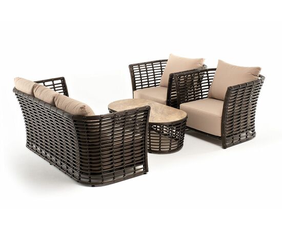 "Валенсия" лаунж-зона из искусственного ротанга, цвет бронзовый, изображение 20 | Интернет магазин мебели и декора LifeDekor