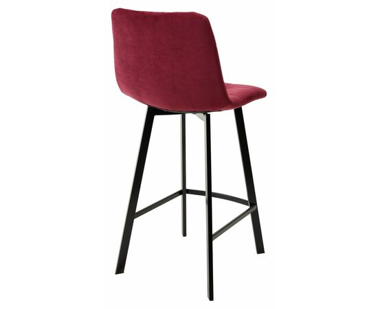 Полубарный стул CHILLI-QB SQUARE винный #16, велюр / черный каркас (H=66cm) М-City, изображение 5 | Интернет магазин мебели и декора LifeDekor