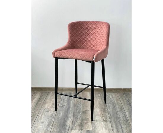 Полубарный стул ARTEMIS BLUVEL-52 PINK (H=65cm), велюр М-City | Интернет магазин мебели и декора LifeDekor