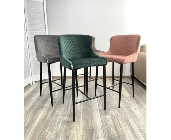 Полубарный стул ARTEMIS BLUVEL-52 PINK (H=65cm), велюр М-City, изображение 6 | Интернет магазин мебели и декора LifeDekor