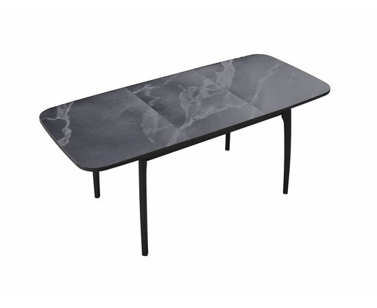 Стол DikLine MK15 Керамика Серый мрамор/подстолье черное/опоры черные, изображение 3 | Интернет магазин мебели и декора LifeDekor