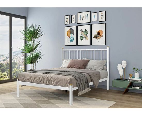 Кровать АРЗУ (160х200/металлическое основание с усилением) Белый | Интернет магазин мебели и декора LifeDekor