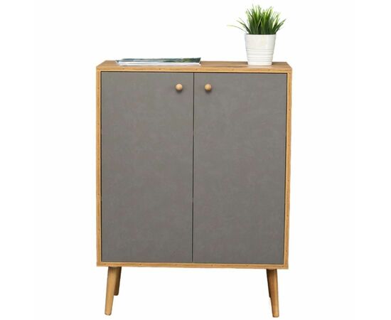 Комод Komo-3 (700х330х930 мм, ЛДСП Дуб Вотан/Серый 16мм, ножки береза), изображение 2 | Интернет магазин мебели и декора LifeDekor