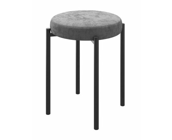 Табурет BOB (b22 / GREY LUX/Черный) | Интернет магазин мебели и декора LifeDekor