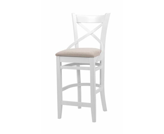 Стул барный "Hugo" (Белая эмаль/бежевый М02), изображение 3 | Интернет магазин мебели и декора LifeDekor
