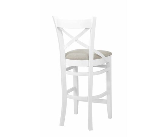 Стул барный "Hugo" (Белая эмаль/бежевый М02), изображение 4 | Интернет магазин мебели и декора LifeDekor