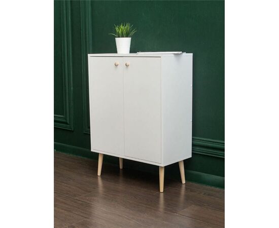 Комод Komo-3 (700х330х930 мм, ЛДСП Белый 16мм, ножки береза), изображение 3 | Интернет магазин мебели и декора LifeDekor