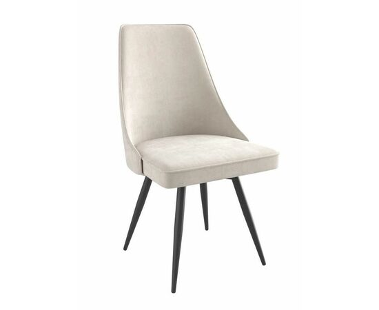 Стул LEO-R поворотный (b3 Cream Lux/Черный) | Интернет магазин мебели и декора LifeDekor