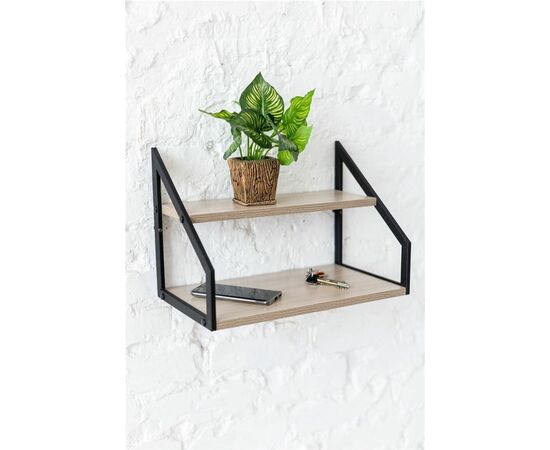 Стеллаж Ангули 250х450 настенный-настольный (ясень шимо светлый) | Интернет магазин мебели и декора LifeDekor