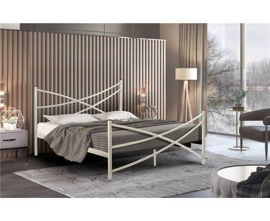 Кровать Лиана (120х200/металлическое основание) Бежевый | Интернет магазин мебели и декора LifeDekor
