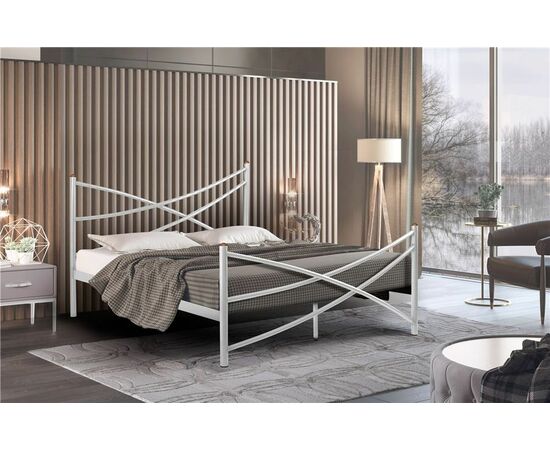 Кровать Лиана (120х200/металлическое основание) Белый | Интернет магазин мебели и декора LifeDekor