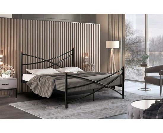 Кровать Лиана (120х200/металлическое основание) Черный | Интернет магазин мебели и декора LifeDekor