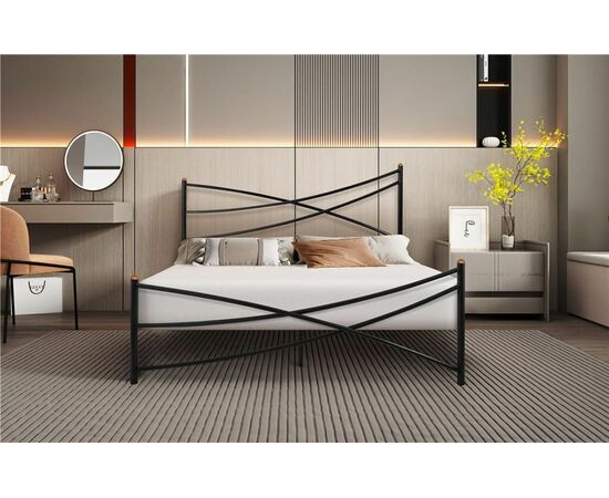 Кровать Лиана (160х200/металлическое основание) Черный, изображение 2 | Интернет магазин мебели и декора LifeDekor
