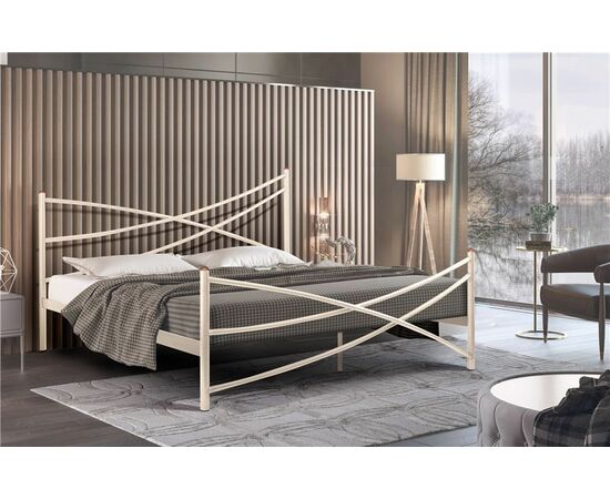 Кровать Лиана (140х200/металлическое основание) Бежевый | Интернет магазин мебели и декора LifeDekor