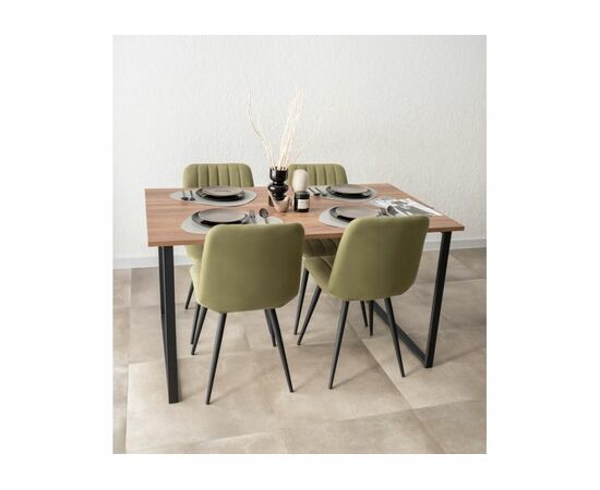 Стол деревянный Лиман 140 х 80 дуб крафт табачный / черный матовый, изображение 15 | Интернет магазин мебели и декора LifeDekor