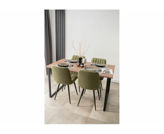 Стол деревянный Лиман 140 х 80 дуб крафт табачный / черный матовый, изображение 16 | Интернет магазин мебели и декора LifeDekor