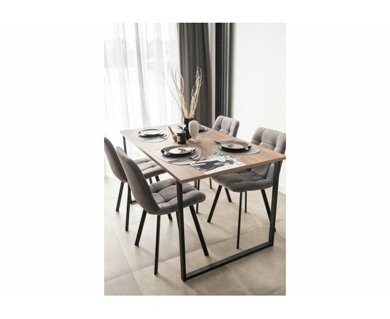 Стол деревянный Лиман 140 х 80 дуб крафт табачный / черный матовый, изображение 4 | Интернет магазин мебели и декора LifeDekor