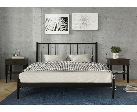 Кровать КМД 26 Бриз 140 черный, изображение 7 | Интернет магазин мебели и декора LifeDekor