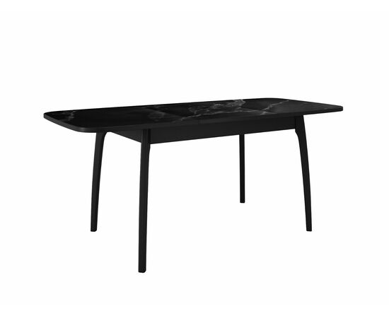 Стол DikLine MK15 Керамика Черный мрамор/подстолье черное/опоры черные, изображение 3 | Интернет магазин мебели и декора LifeDekor