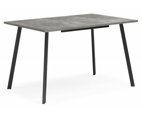 Стол деревянный Кортни 120 (160) x 80 бетон светлый / черный матовый | Интернет магазин мебели и декора LifeDekor