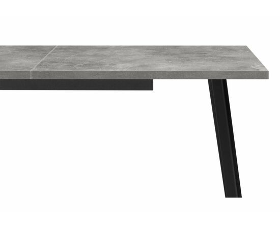 Стол деревянный Кортни 120 (160) x 80 бетон светлый / черный матовый, изображение 8 | Интернет магазин мебели и декора LifeDekor