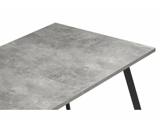 Стол деревянный Кортни 120 (160) x 80 бетон светлый / черный матовый, изображение 9 | Интернет магазин мебели и декора LifeDekor