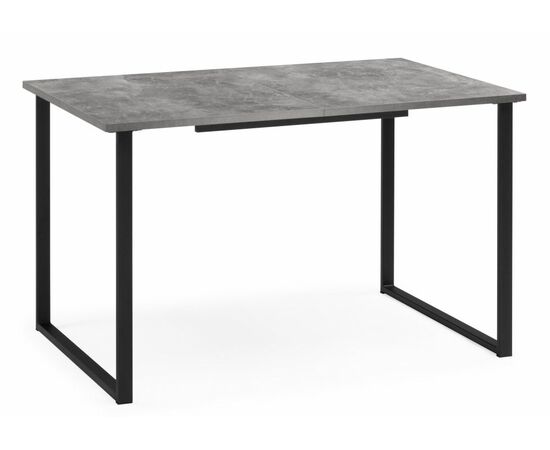 Стол деревянный Лиман 120 (160) x 80 бетон светлый / черный матовый | Интернет магазин мебели и декора LifeDekor