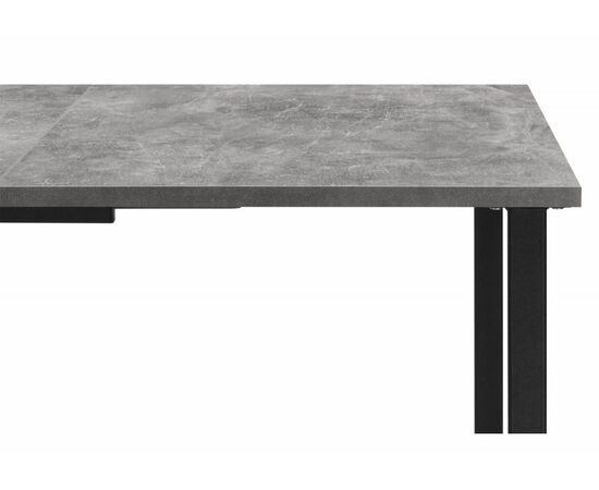 Стол деревянный Лиман 120 (160) x 80 бетон светлый / черный матовый, изображение 8 | Интернет магазин мебели и декора LifeDekor
