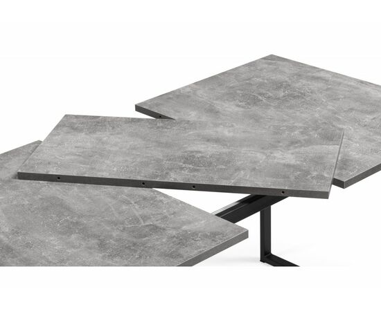 Стол деревянный Лиман 120 (160) x 80 бетон светлый / черный матовый, изображение 10 | Интернет магазин мебели и декора LifeDekor