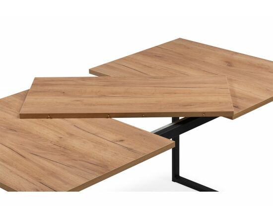 Стол деревянный Лиман 120 (160) x 80 дуб крафт золотой / черный матовый, изображение 5 | Интернет магазин мебели и декора LifeDekor