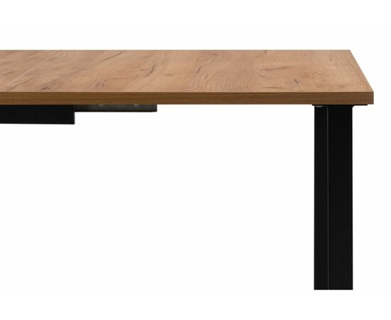 Стол деревянный Лиман 120 (160) x 80 дуб крафт золотой / черный матовый, изображение 6 | Интернет магазин мебели и декора LifeDekor