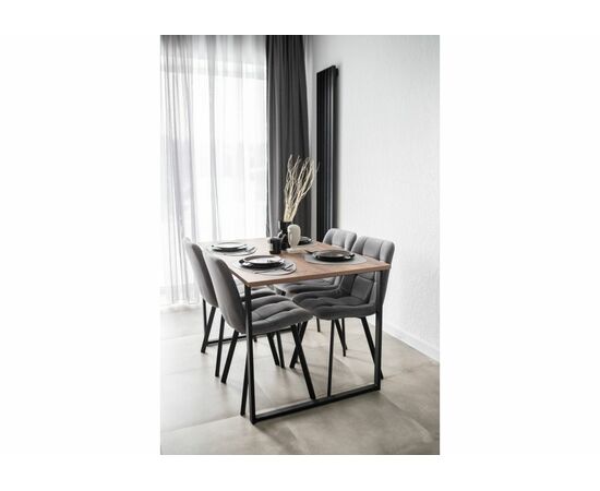 Стол деревянный Лиман 120 х 80 дуб крафт табачный / черный матовый, изображение 12 | Интернет магазин мебели и декора LifeDekor