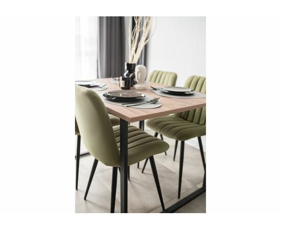 Стол деревянный Лиман 120 х 80 дуб крафт табачный / черный матовый, изображение 14 | Интернет магазин мебели и декора LifeDekor