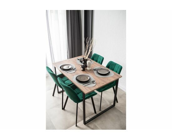 Стол деревянный Лиман 120 х 80 дуб крафт табачный / черный матовый, изображение 17 | Интернет магазин мебели и декора LifeDekor