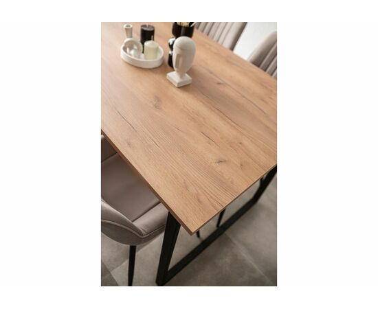 Стол деревянный Лиман 120 х 80 дуб крафт золотой / черный матовый, изображение 10 | Интернет магазин мебели и декора LifeDekor