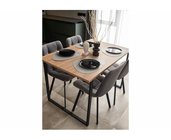 Стол деревянный Лиман 120 х 80 дуб крафт золотой / черный матовый, изображение 11 | Интернет магазин мебели и декора LifeDekor